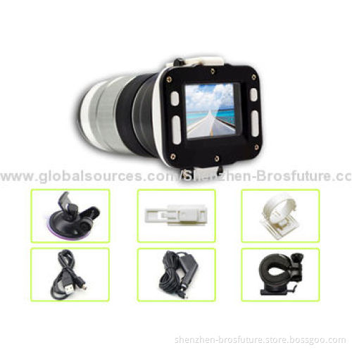 Waterproof 1,080P Full HD Sports Camera, Ambarella 1.5" Display, 120-degree Viewing Angle, G-sensorNew
